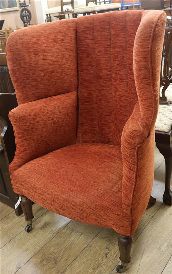 A George IV rosewood wing chair, 77cm